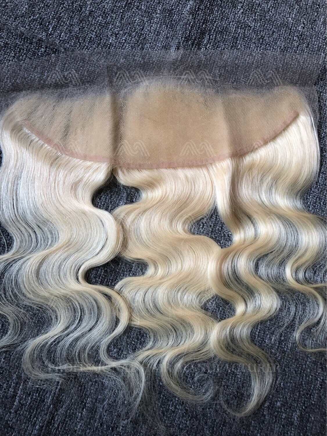 Blonde Hair Body Wave 13X4 Transparent Frontal