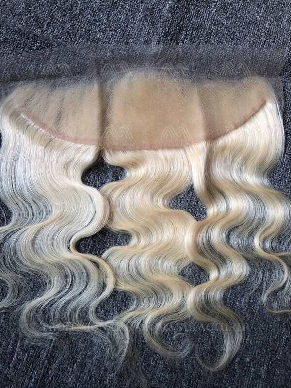 Blonde Hair Body Wave 13X4 Transparent Frontal