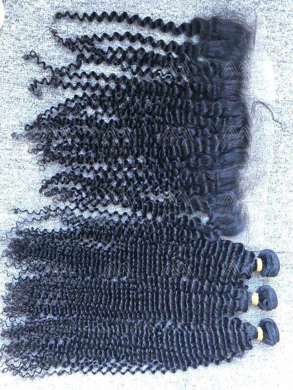 Raw Hair Jerry Curly 13x4 Transparent Frontal