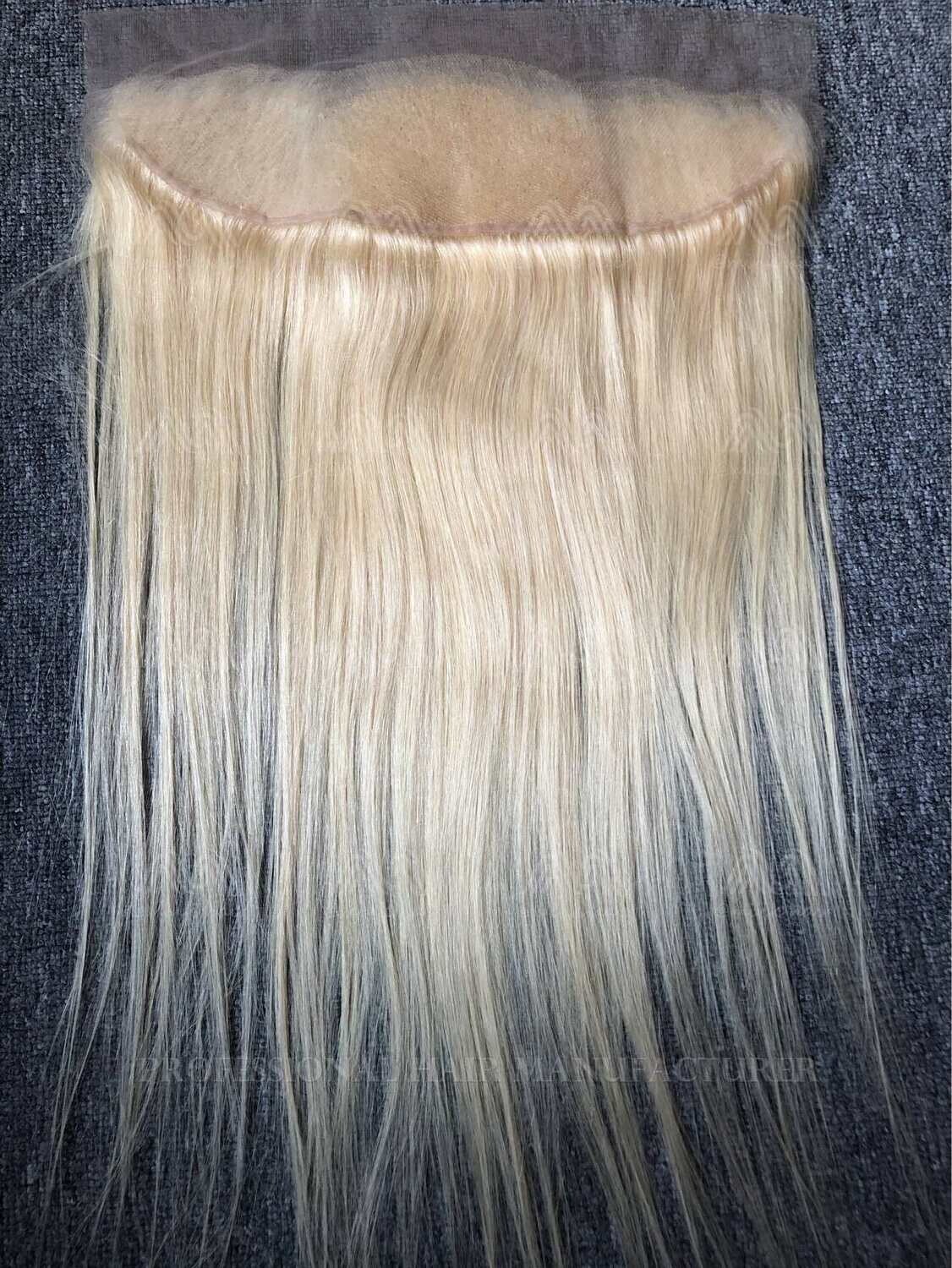 Blonde Hair Straight 13X4 Transparent Frontal