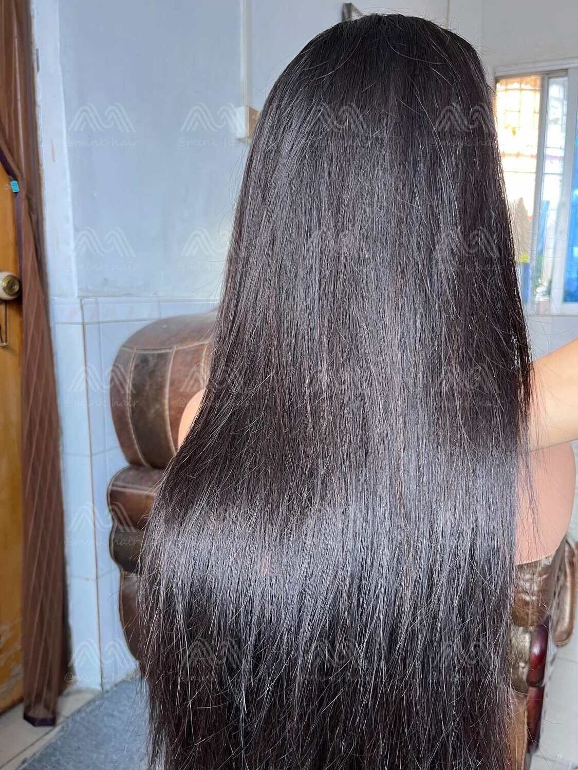 Raw Hair Silky Straight Transparent Lace Wig