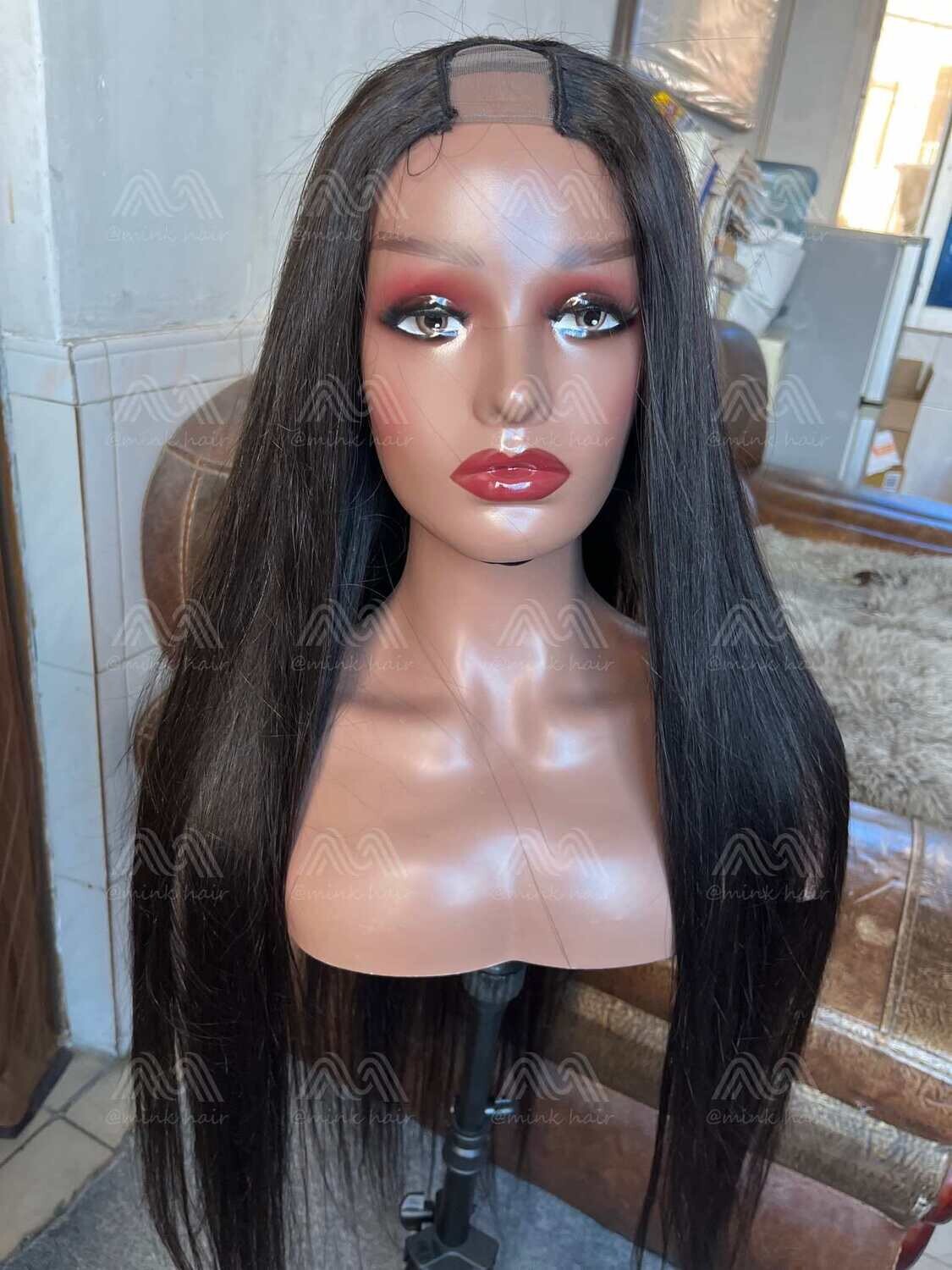 U Part Wig Without Closure