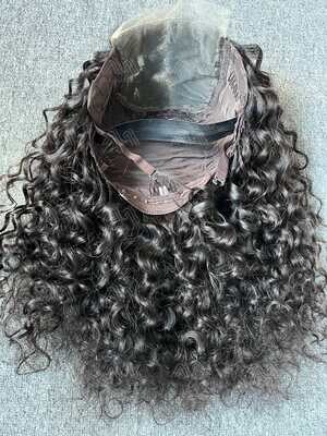 Raw Hair Italian Curly 5X5 Transparent Closure Wig