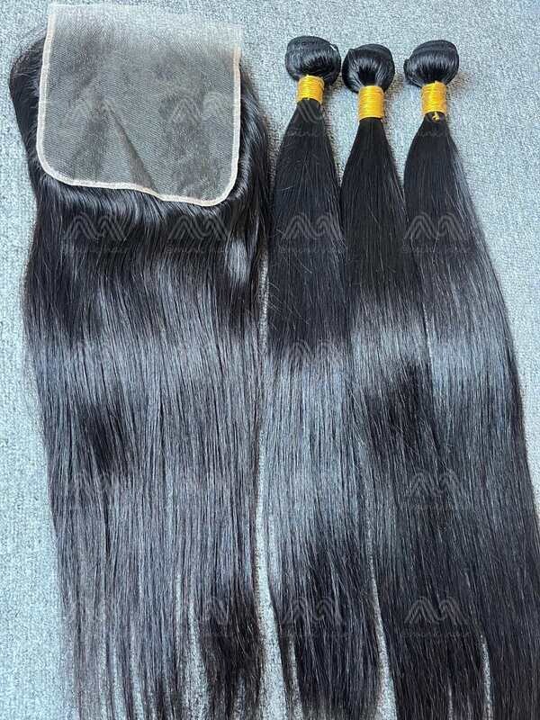 Diamond Hair Straight 3 Bundles With 6x6 HD Closure Deals