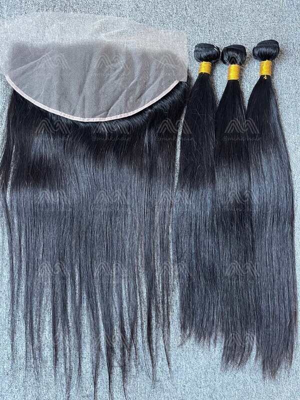 Diamond Hair Straight 3 Bundles With 13x6 Transparent Frontal Deals