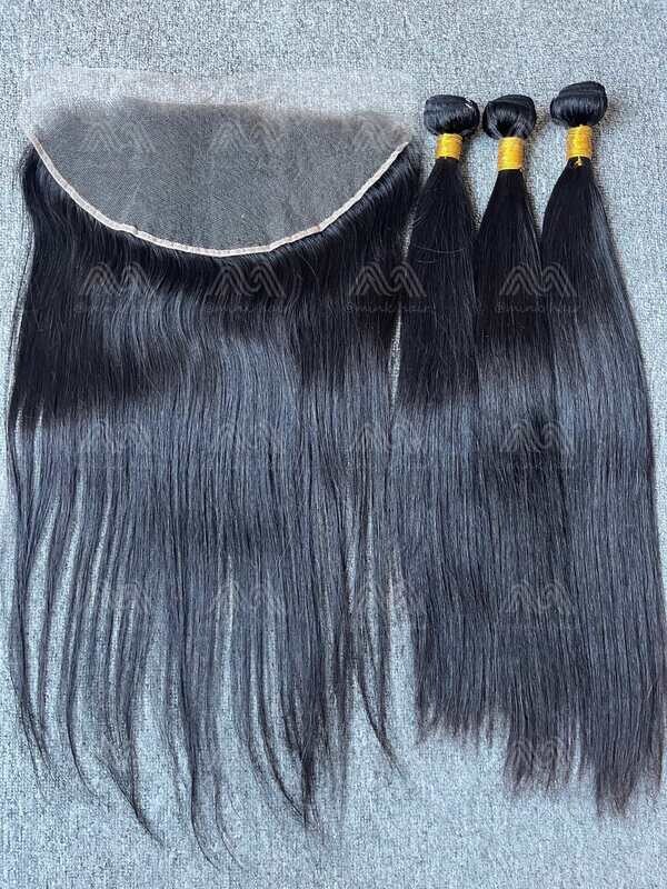 Diamond Hair Straight 3 Bundles With 13x6 HD Frontal Deals