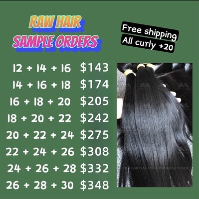 Sample Deals: Raw Hair 3 Bundles