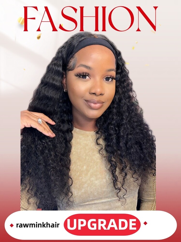 Mink Hair Head Band Wig