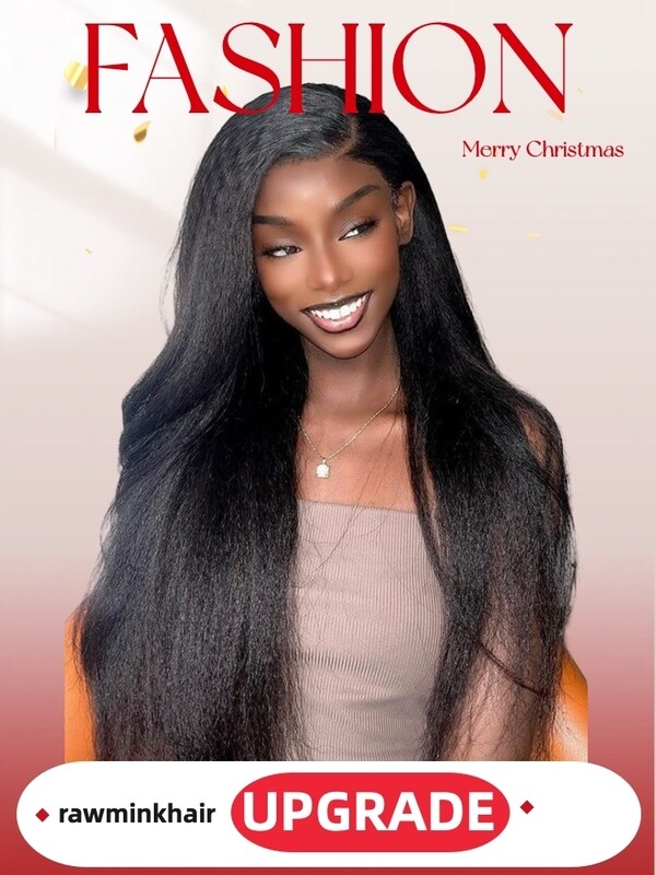 Mink Hair Kinky Straight Transparent Lace Wig