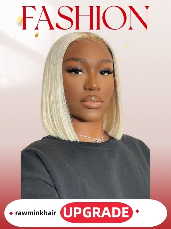 Blonde Hair Straight HD Lace Bob Wig