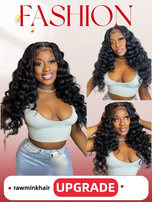 Mink Hair Loose Wave Transparent Lace Wig