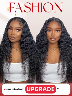 Mink Hair Water Wave Transparent Lace Wig
