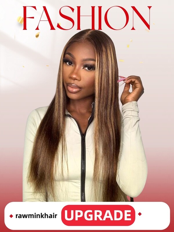 Piano Color Straight Transparent Lace Wig