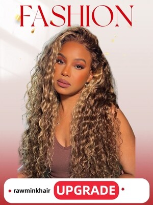 Piano Color Water Wave Lace Wig