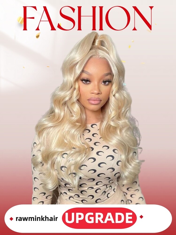 Blonde Hair Body Wave Transparent Lace Wig