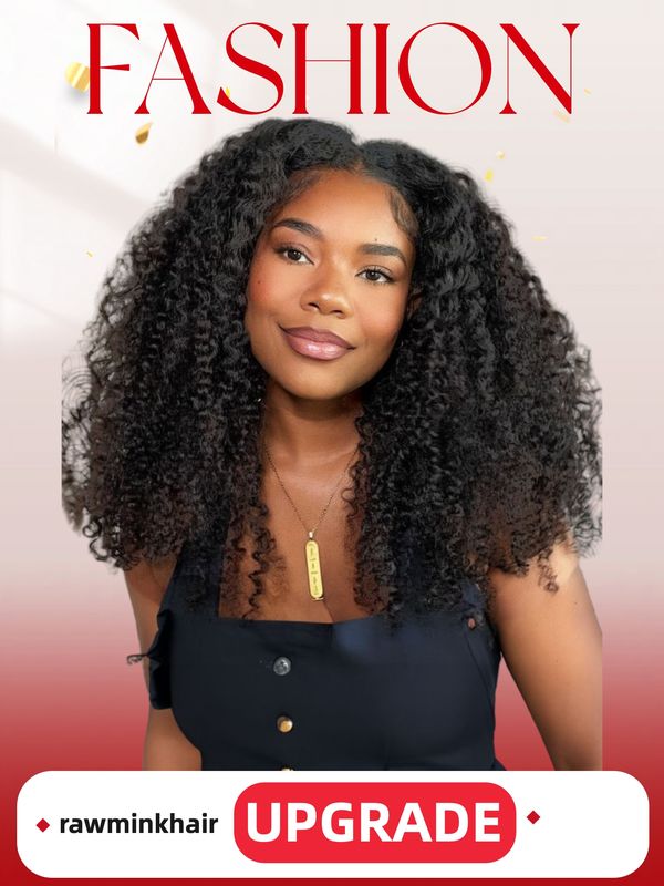 Mink Hair Kinky Curly HD Lace Wig