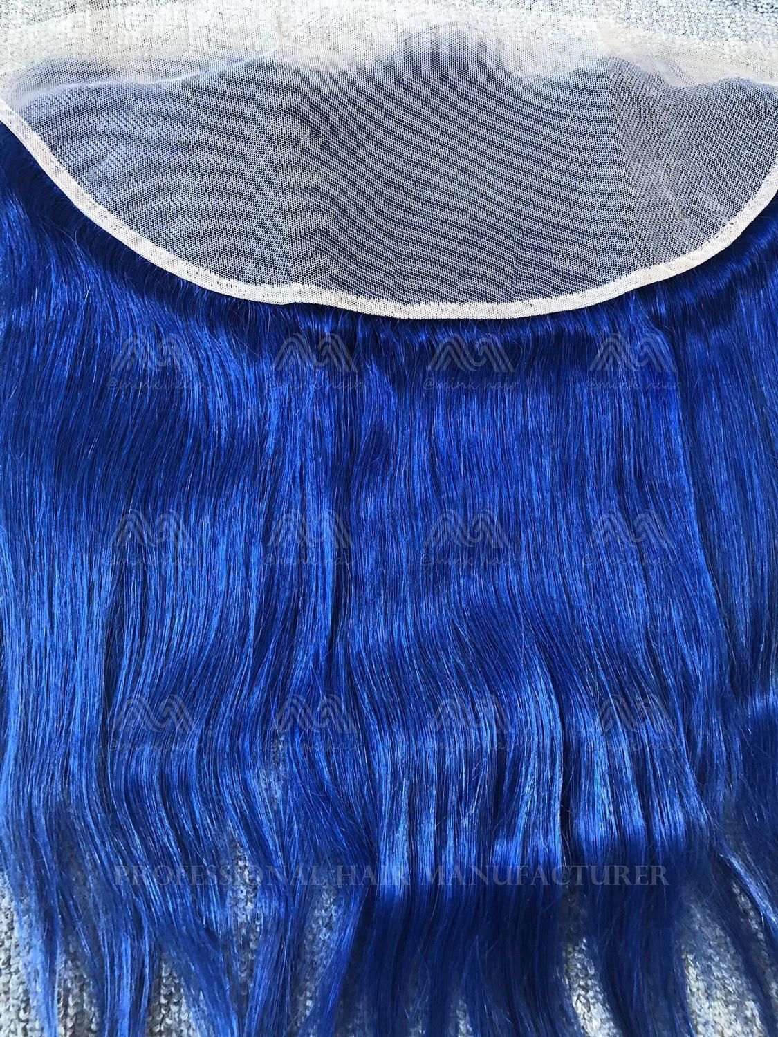 Blue Color Straight 13x4 Frontal