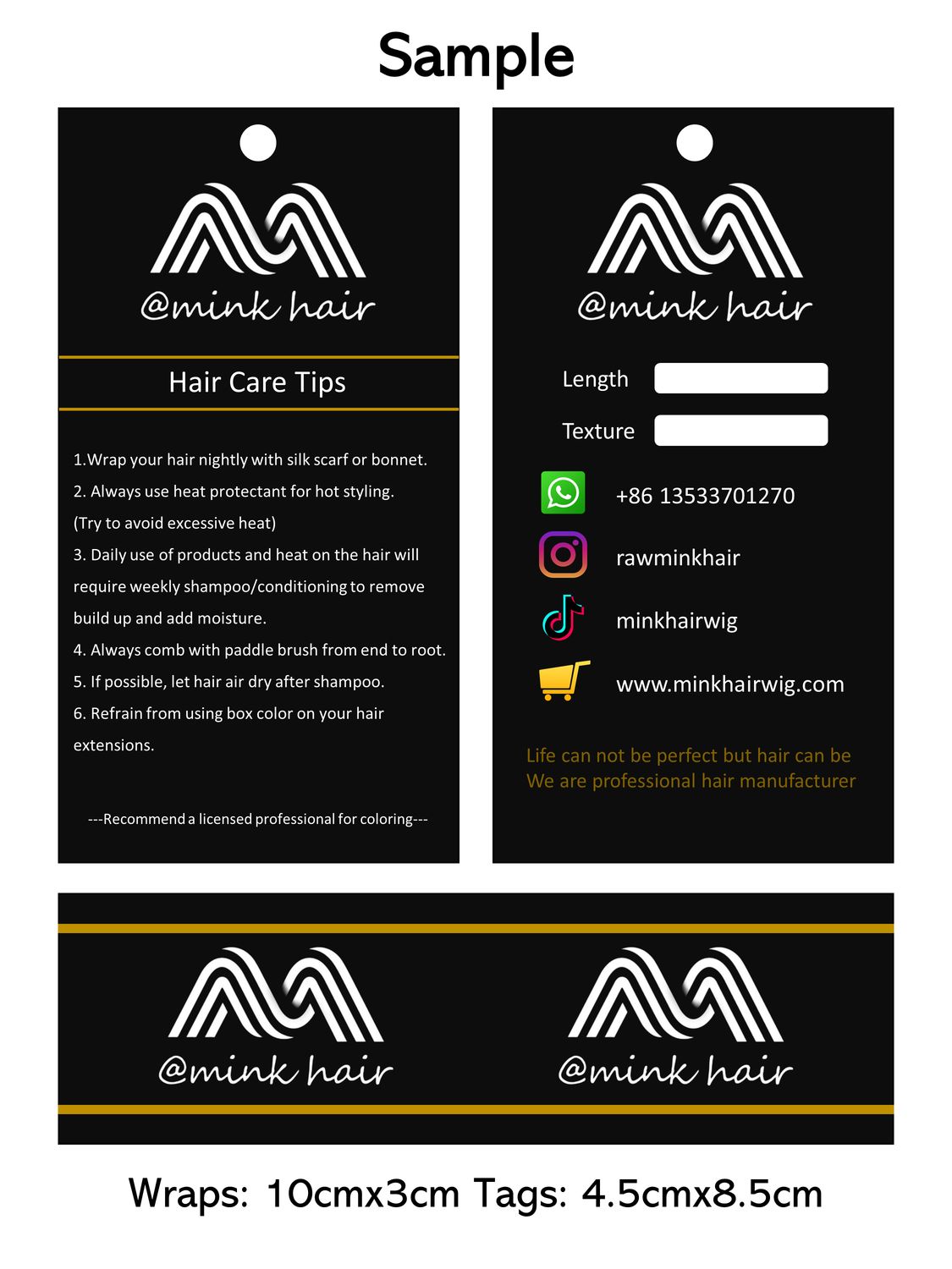 Tags and Wraps