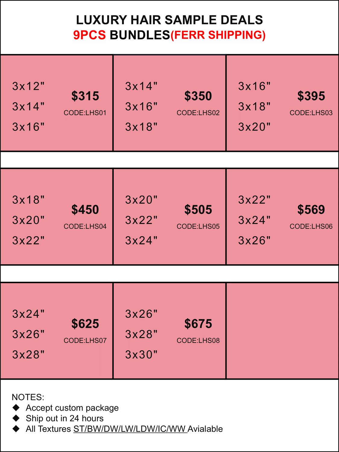 Sample Deals: Luxury Hair 9 Bundles