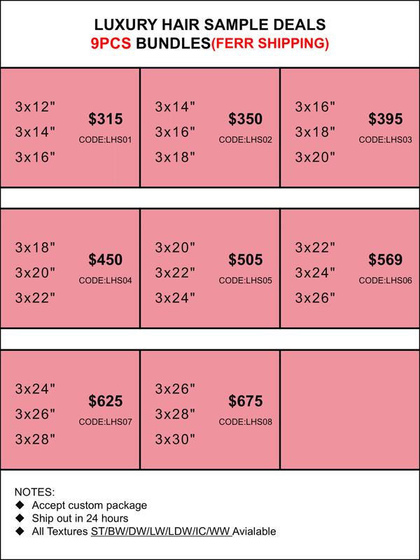 Sample Deals: Luxury Hair 9 Bundles
