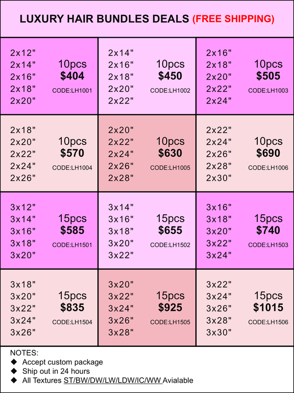 Bundles Deals: Luxury Hair 10pcs 15pcs