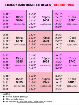 Bundles Deals: Luxury Hair 10pcs 15pcs