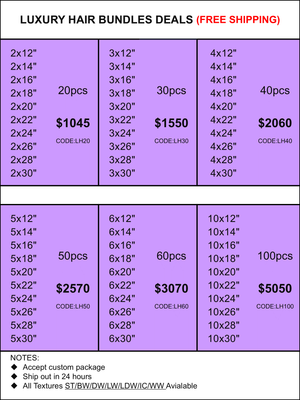 Bundles Deals: Luxury Hair 12inch-30inch