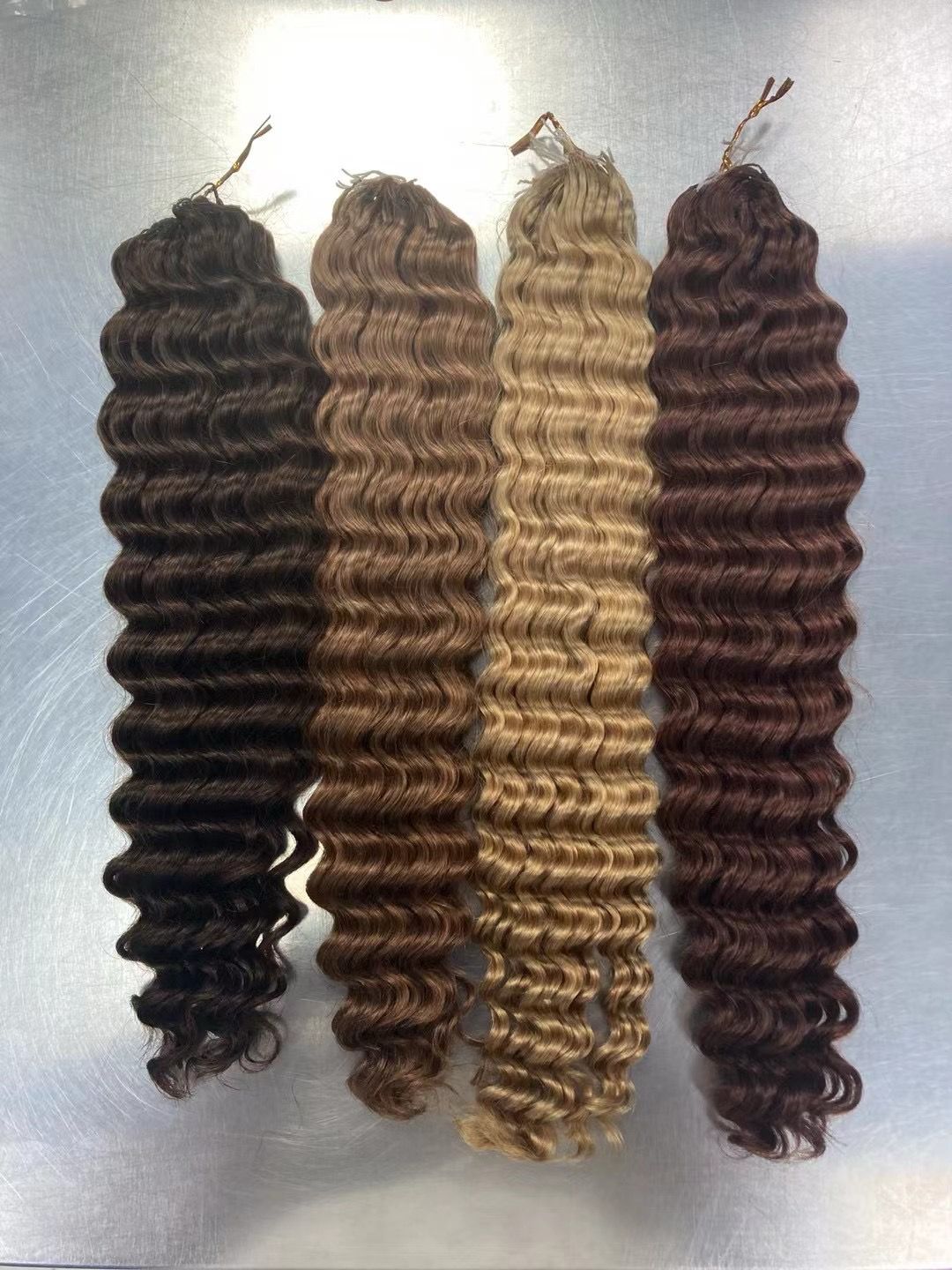Luxury Colored Deep Wave Crochet Hair Extensions