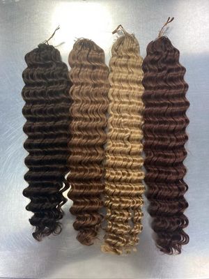 Luxury Colored Deep Wave Crochet Hair Extensions