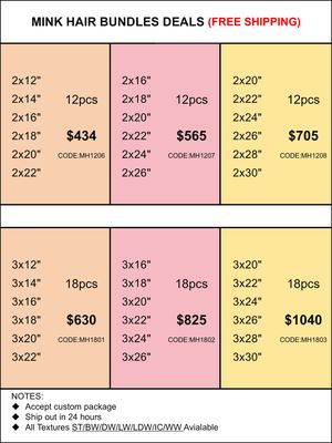 Bundles Deals: Mink Hair Bundles 12pcs 18pcs