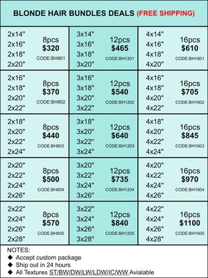 Bundles Deals: Blonde Hair 8pcs 12pcs 16pcs