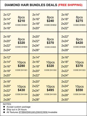 Bundles Deals: Diamond Hair 8pcs 10pcs