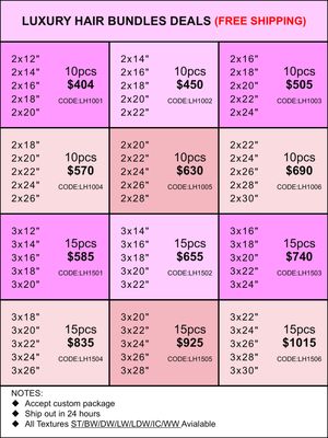 Bundles Deals: Luxury Hair 10pcs 15pcs