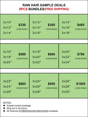 Sample Deals: Raw Hair 9 Bundles