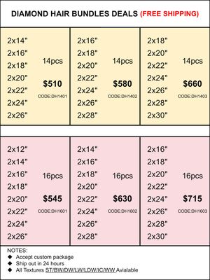 Bundles Deals: Diamond Hair 14pcs 16pcs