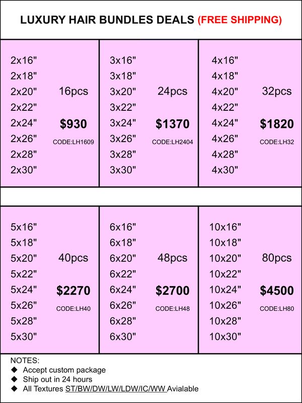 Bundles Deals: Luxury Hair 16inch-30inch