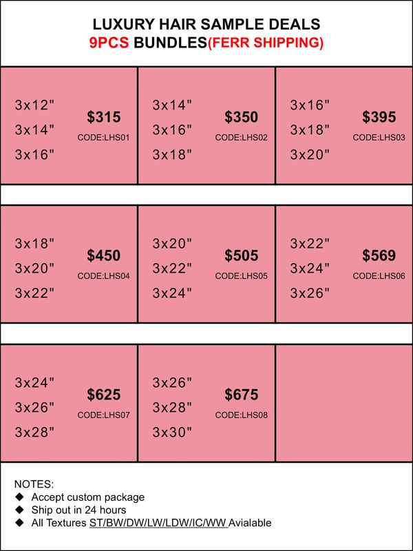 Sample Deals: Luxury Hair 9 Bundles