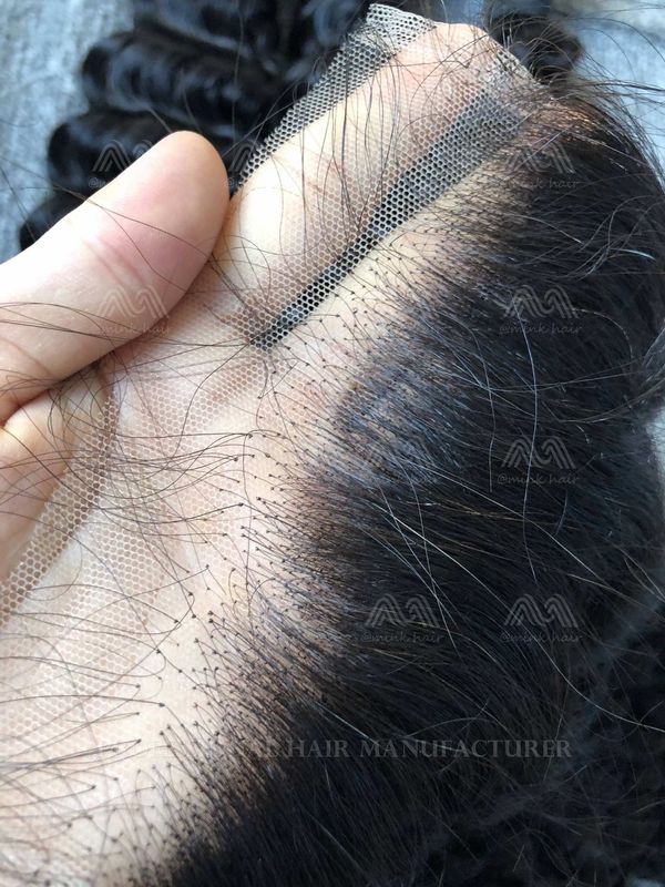Mink Hair Deep Wave 3 Bundles With 4X4 Transparent Closure Deals