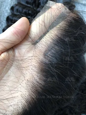 Mink Hair Deep Wave 3 Bundles With 4X4 Transparent Closure Deals