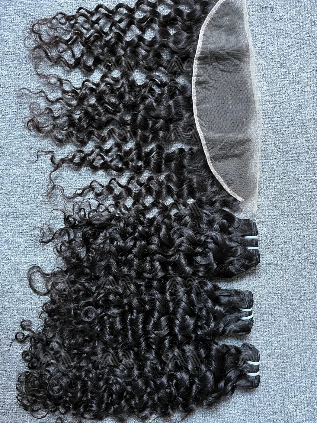 Raw Hair Italian Curly 3 Bundles With 13X4 HD Frontal Deals