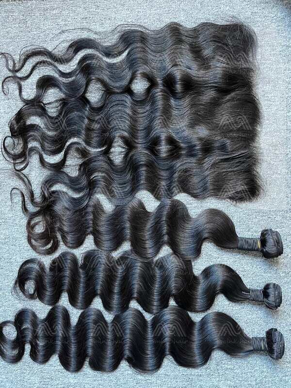 Mink Hair Straight/Body Wave 3 Bundles With 13X6 HD Frontal Deals