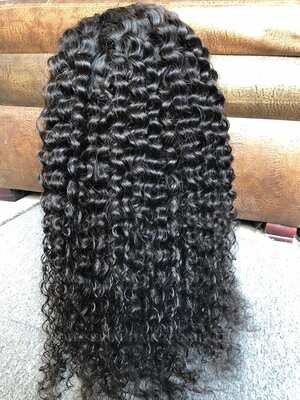 Mink Hair Deep Wave Transparent Lace Wig