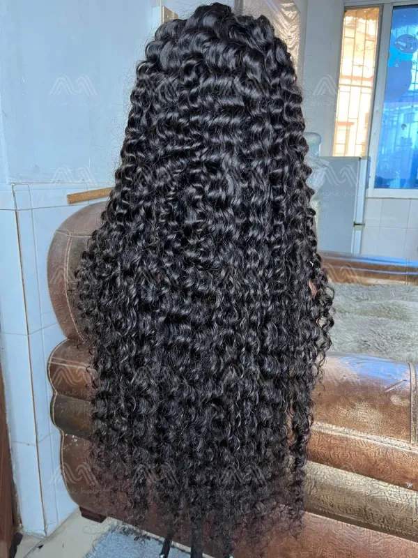 Mink Hair Deep Wave Transparent Lace Wig