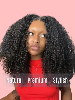 Mink Hair Jerry Curly Transparent Lace Wig