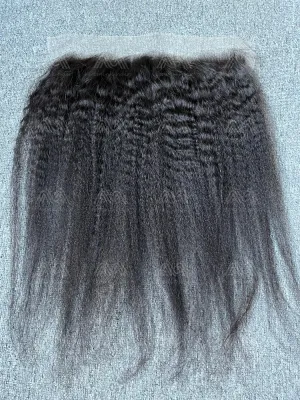 Mink Hair Kinky Straight 13X4 Transparent Frontal