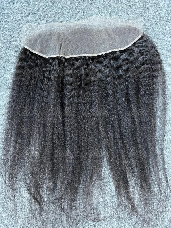 Mink Hair Kinky Straight 13X4 Transparent Frontal