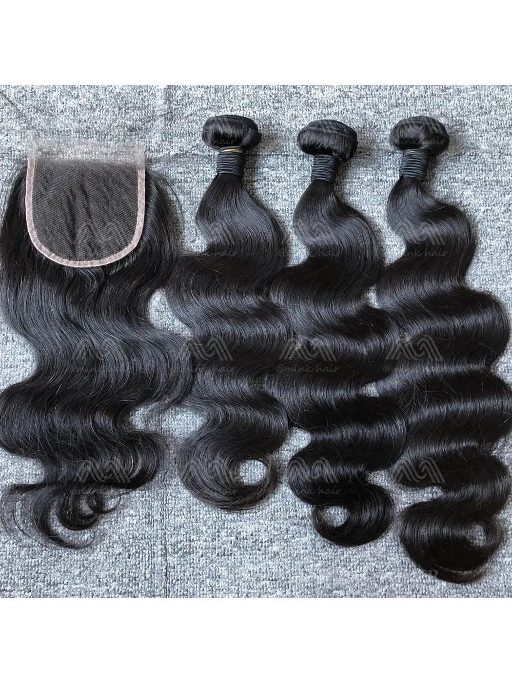 Mink Hair Body Wave 3 Bundles With 4X4 HD Closure Deals