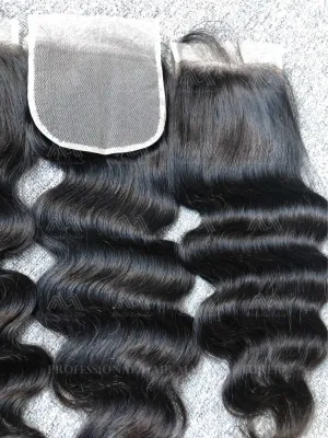 Luxury Hair Body Wave 5X5 Transparent Closure