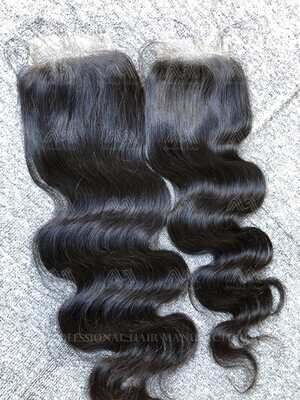 Luxury Hair Body Wave 4X4 Transparent Closure