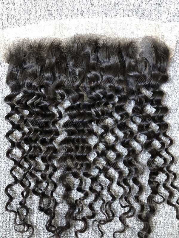 Luxury Hair Italian Curly 13X4 Transparent Frontal